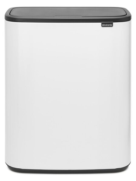 Bílý dotykový ocelový odpadkový koš na tříděný odpad 2x30 l Bo Touch Bin – Brabantia