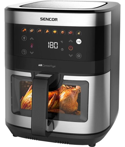 Sencor - Horkovzdušná fritéza 9 l 1700W/230V černá/matný chrom