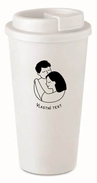 Personalizovaný cestovní termohrnek - pár v objetí