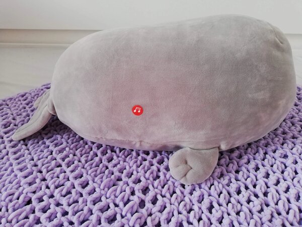 Plyšový polštář šedý Tuleň Velikost: 35cm