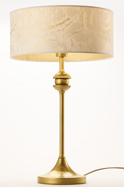 Jupiter 2112 - Stolní lampa KASZMIR 1xE27/15W/230V bílá/zlatá/dekor mramoru