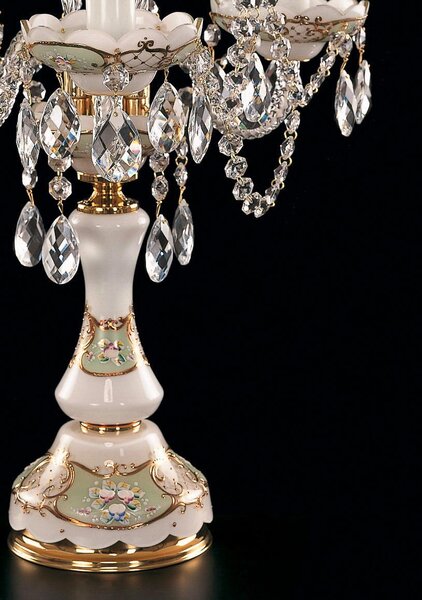 Křišťálová stolní lampa ES503315, Varianta Zlatá