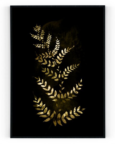 Plakát / Obraz Gold Napnuté plátno na dřevěném rámu 40 x 50 cm