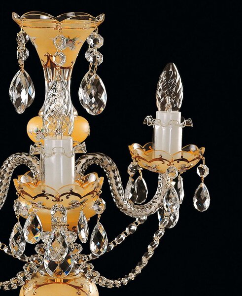 Křišťálová stolní lampa ES504332, Varianta Zlatá