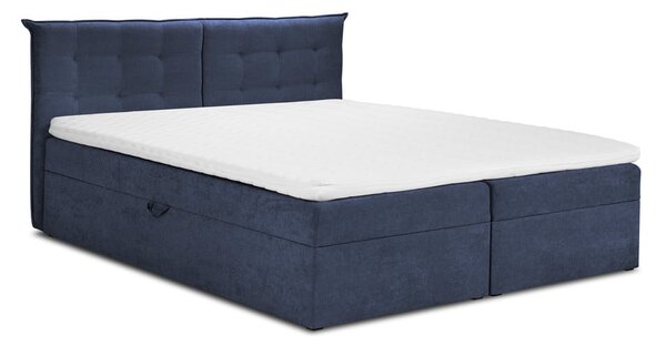 Tmavě modrá dvoulůžková postel Mazzini Beds Echaveria, 180 x 200 cm