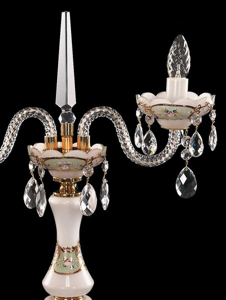 Křišťálová stolní lampa ES503215, Varianta Zlatá