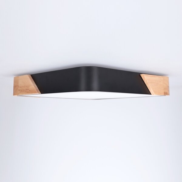 Brilagi - LED Stropní svítidlo PILANA LED/24W/230V dub/černá 32x32 cm