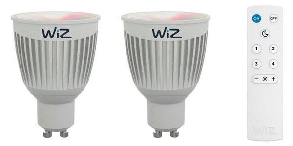 WiZ SADA 2x LED RGBW Stmívatelná žárovka GU10/6,5W/230V 2200-6500K Wi-Fi + DO - WiZ WI0100