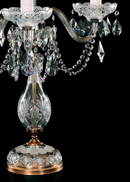 Křišťálová stolní lampa ES689302PT, Varianta Patina
