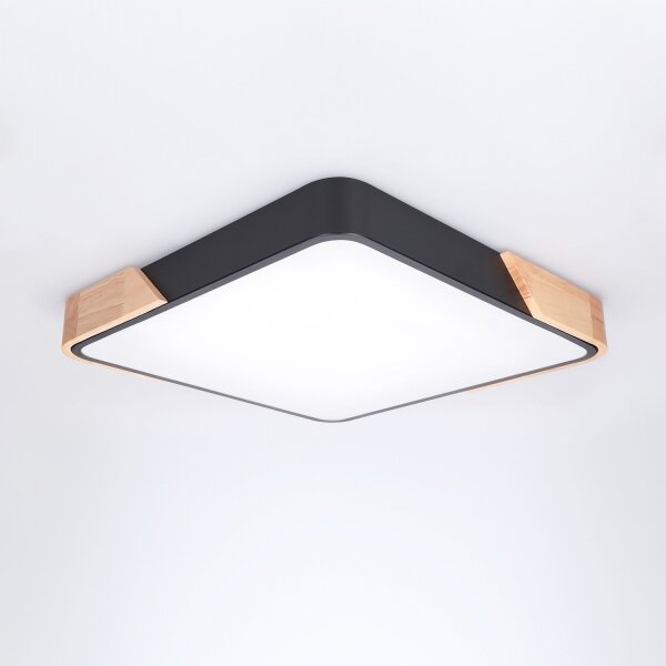 Brilagi - LED Stmívat. svítidlo PILANA LED/48W/230V dub/černá 42x42 cm + DO