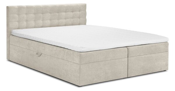 Béžová dvoulůžková postel Mazzini Beds Jade, 180 x 200 cm