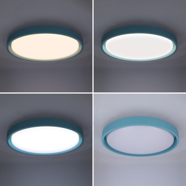 Brilagi-LED Stmív. svítidlo MATTEO LED/48W/230V 3000-6500K pr. 41 cm tyrkysov+DO