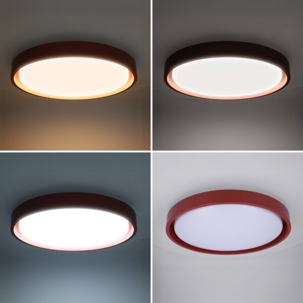 Brilagi -LED Stmív. svítidlo MATTEO LED/48W/230V 3000-6500K pr. 41 cm červená+DO