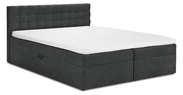 Tmavě šedá dvoulůžková postel Mazzini Beds Jade, 160 x 200 cm