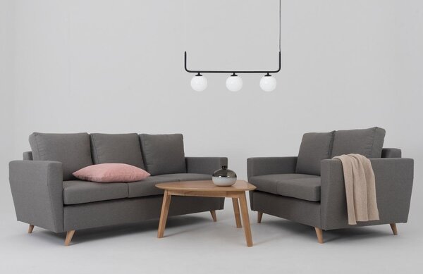 Nordic Design Černé kovové závěsné světlo Cattus 3
