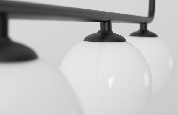 Nordic Design Černé kovové závěsné světlo Cattus 3