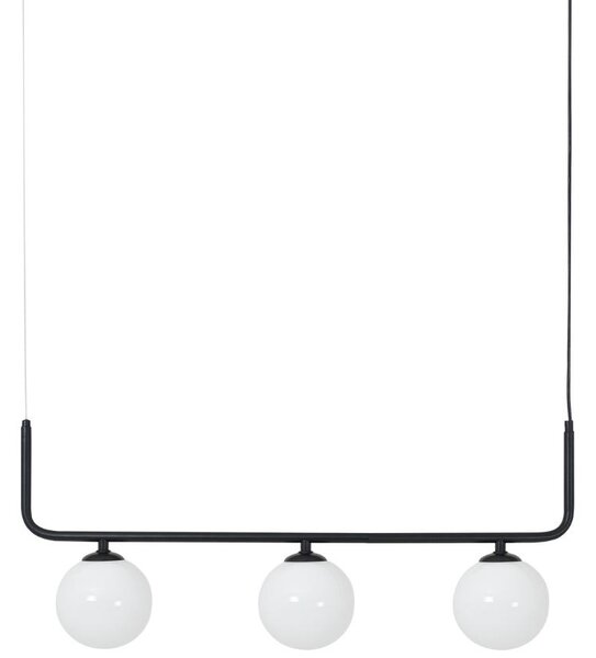 Nordic Design Černé kovové závěsné světlo Cattus 3