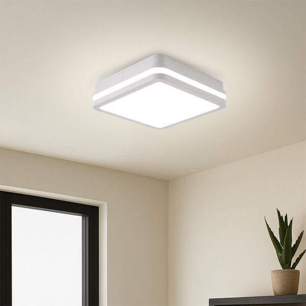 BRILAGI - LED Venkovní svítidlo se senzorem BENE LED/24W/230V 26x26 cm bílá IP54