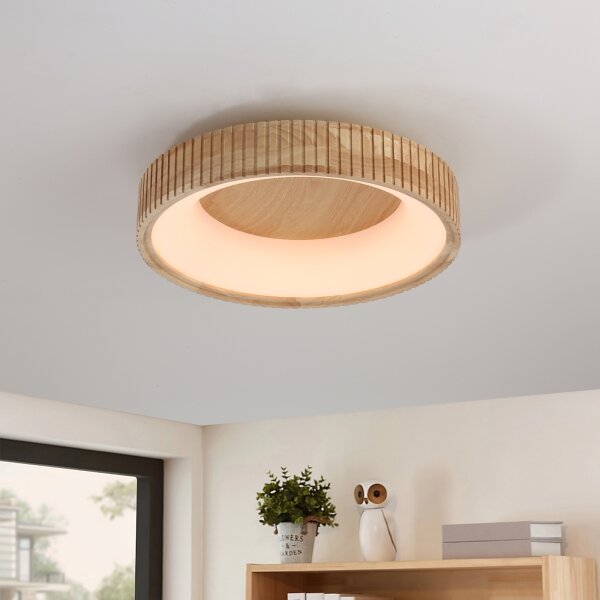 Brilagi - LED Stropní svítidlo FALCON WOOD MODERN LED/30W/230V pr. 45 cm dřevo