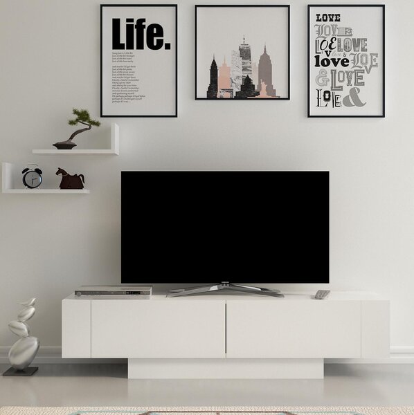 TV stolek/skříňka Metro (bílá). Akce -24%