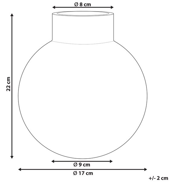 Váza na květiny POLYDROSOS Sklo 22 cm Šedá