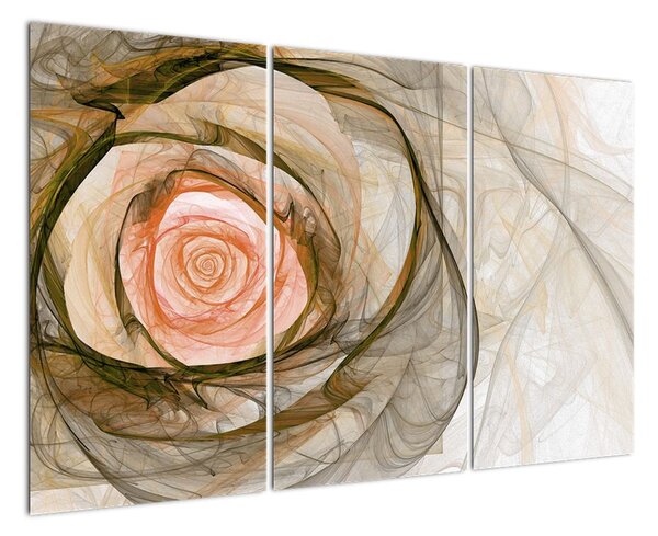 Abstraktní růže - obraz (120x80cm)