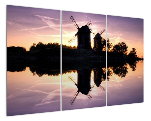 Fotka větrných mlýnů - obraz (120x80cm)