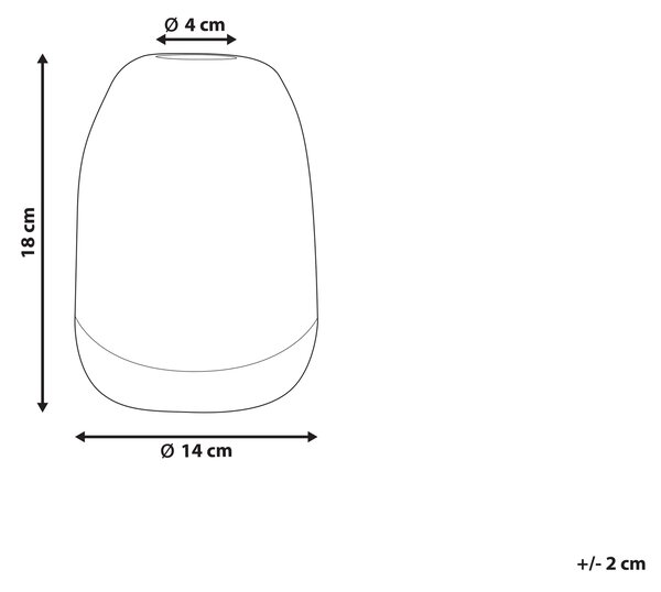 Váza na květiny FYSKA Sklo 18 cm Tmavě šedá
