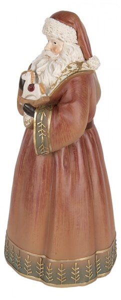 Vánoční dekorační figurka Sanata Claus s pytlem plným dárků a hraček – 20x18x39 cm