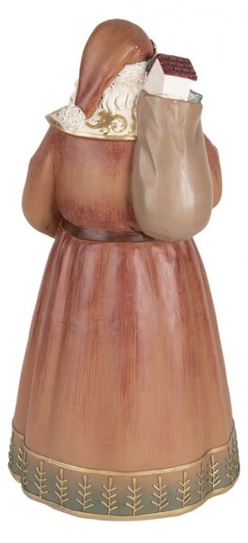 Vánoční dekorační figurka Sanata Claus s pytlem plným dárků a hraček – 20x18x39 cm