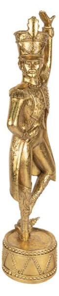 Dekorační figurka zlatý voják / baleťák z Louskáčka – 14x10x46 cm