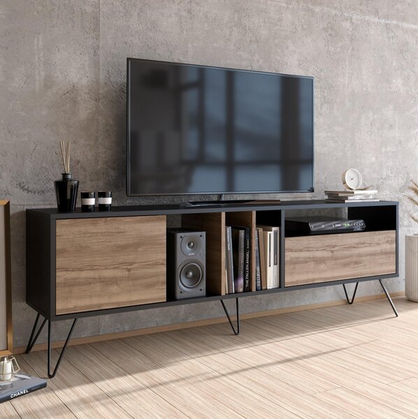 TV stolek/skříňka Mistique 180 (ořech + černá)