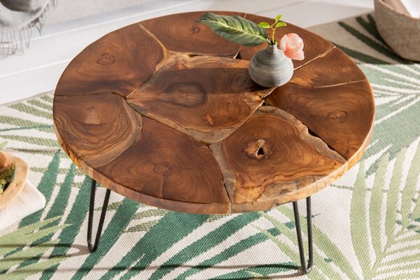 Designový konferenční stůl Mappe 70 cm teak
