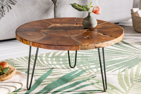 Designový konferenční stůl Mappe 70 cm teak