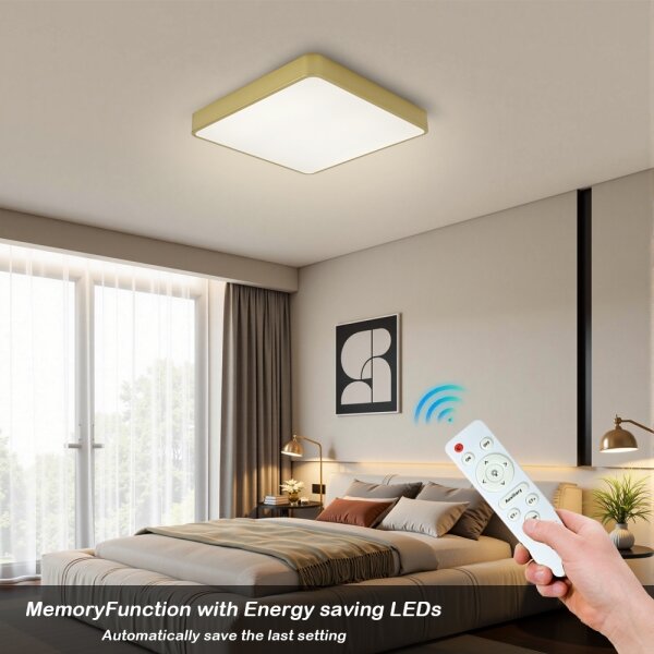 Brilagi-LED Stm stropní svítidlo POOL LED/48W/230V 3000-6000K 50x50 cm zlatá+DO