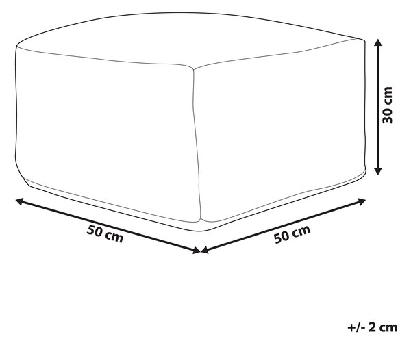 Puf MUKKI Černobíly Bavlna 50 cm 50 cm