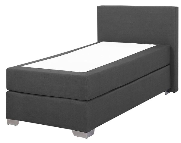 Kontinentální čalouněná šedá postel 90 x 200 cm PRESIDENT