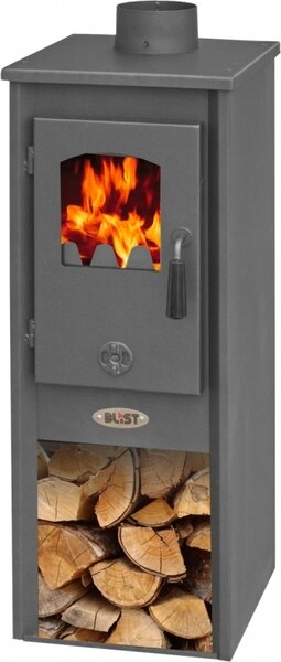 Kamna na dřevo EKONOMIK LUX LM N ocel černá 6,1 kW akumulační cihly