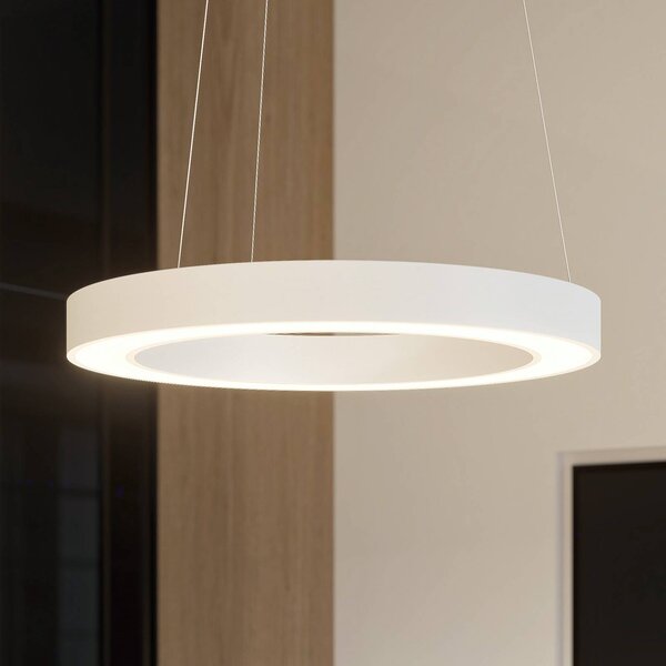 Arcchio Sharelyn LED závěsné svítidlo 80 cm, stmívatelný, Bílá / opál, Kuchyň, Hliník, Moderní