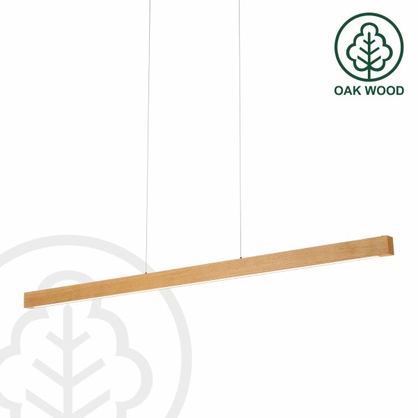 LED Lustr na lanku VERDE LED/18W/230V 3000K 106 cm dub