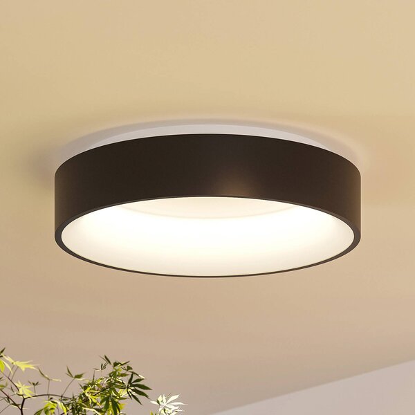 Arcchio LED stropní svítidlo Aleksi, Ø 45 cm, černá, kov,, stmívatelný, Černá, Kuchyň, kov, Moderní