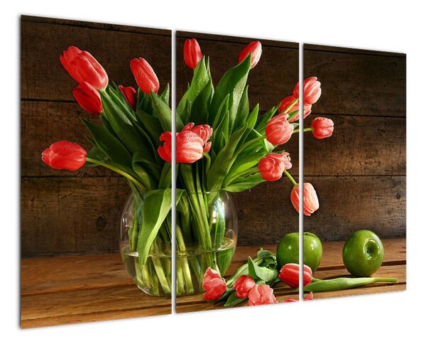 Obraz tulipánů ve váze (120x80cm)