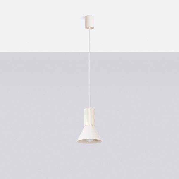 Sollux SL.1870 - Lustr na lanku ESTRIA 1xE14/10W/230V pr. 14 cm krémová