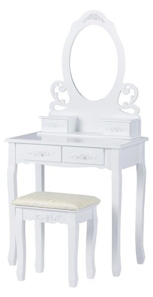 ModernHome Toaletní stolek se zrcadlem a stoličkou, W-HY-007