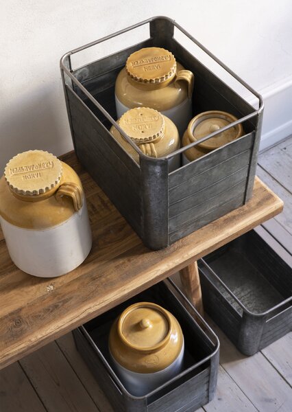 Kovový úložný box Galvanized S