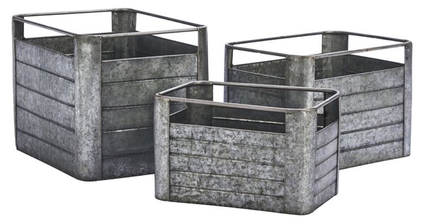 Kovový úložný box Galvanized S