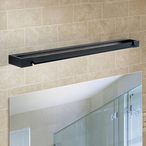 ORION Zrcadlové světlo LED Marilyn v černé barvě, šířka 90 cm, Černá, Koupelna, Hliník, Moderní
