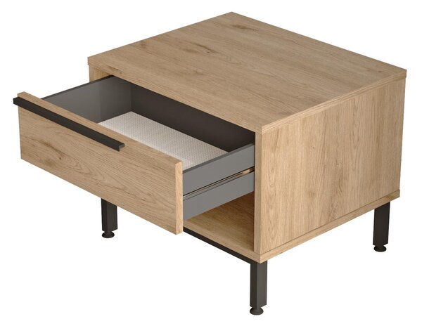 Jednolůžková postel s nočním stolkem 90 cm Otto 22 (dub)