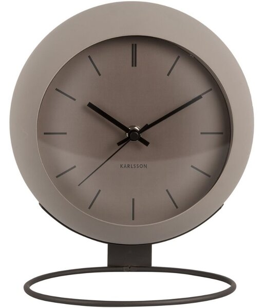 Present time Světle hnědé kovové stolní hodiny Haleen 21 cm