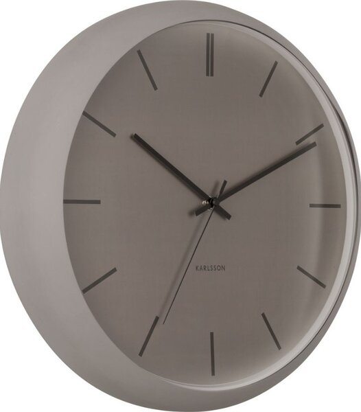 Present time Šedé kovové nástěnné hodiny Mathias 40 cm